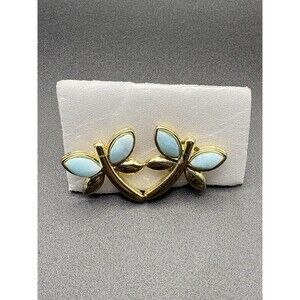 Larimar Dragonfly Earrings Gold Tone Blue Stone Studs Nature Jewelry Gift Womens